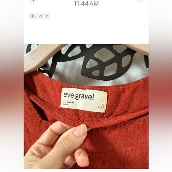 Eve Gravel Cantoier Linen Blend Blouse in Rubis S - Picture 4 of 8